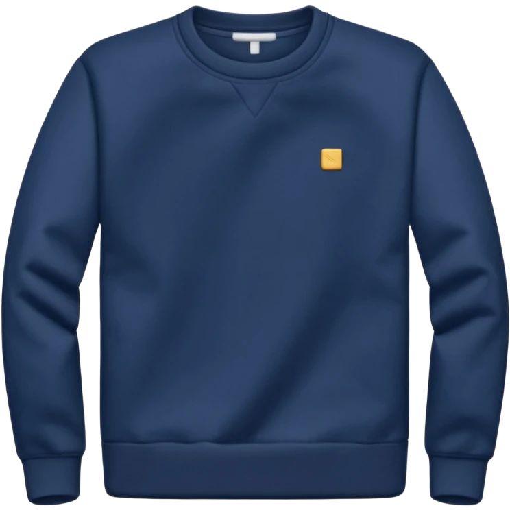 basic blank folded navy crewneck emoji
