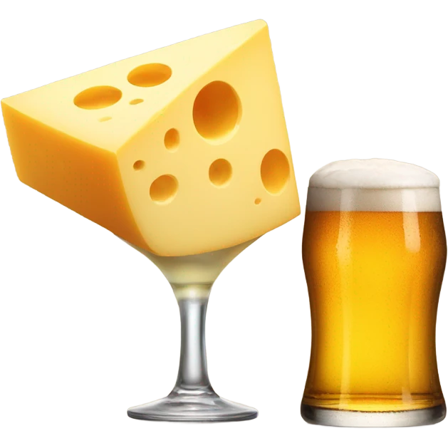 cheese with a beer emoji