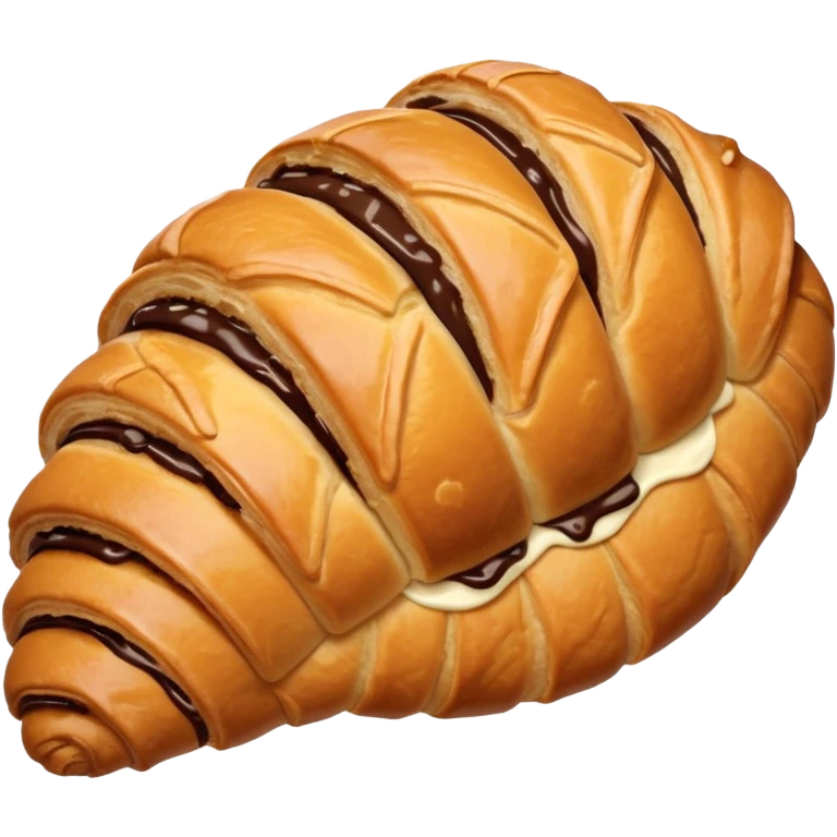 A chocolate croissant  emoji