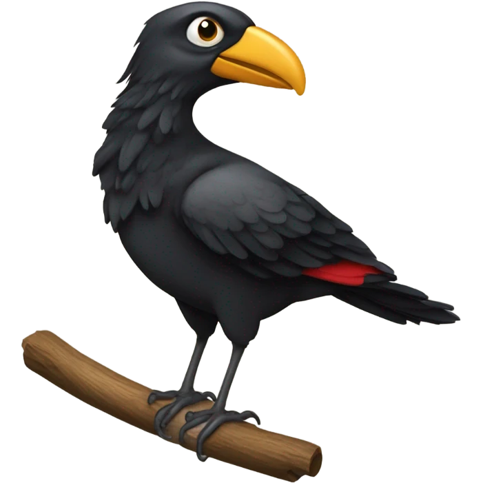 Cuervo negro pájaro emoji