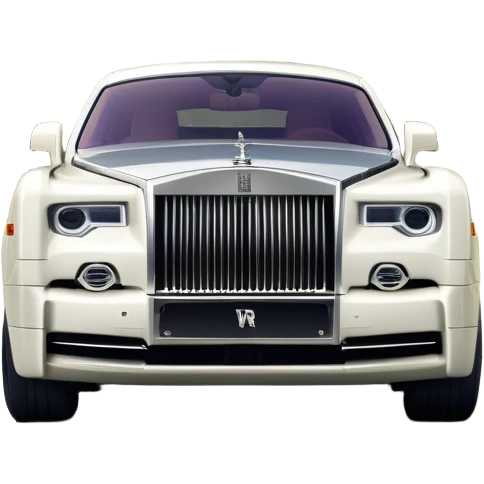 Rolls-Royce Phantom (2022) – cinematic-realistic Rolls-Royce Phantom emoji, its polished silver frame glistening under the sun as it glides down a winding, tree-lined road. The iconic Spirit of Ecstasy hood ornament stands proudly, the V12 engine hums silently  emoji