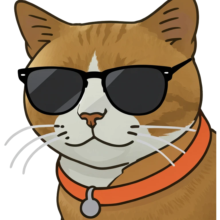 Cat with sunglasses emoji
