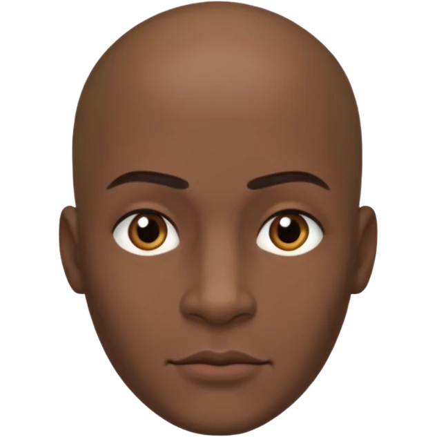 CJ From the game GTA SAN ANDRES Bald, straight jaw and slightly thick eyebrows emoji