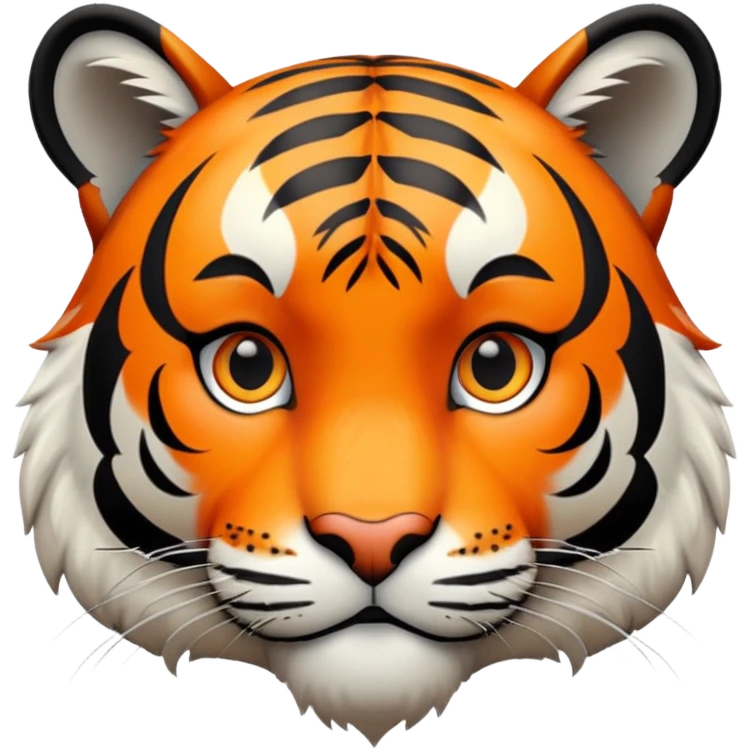 tiger face with friendly expression emoji