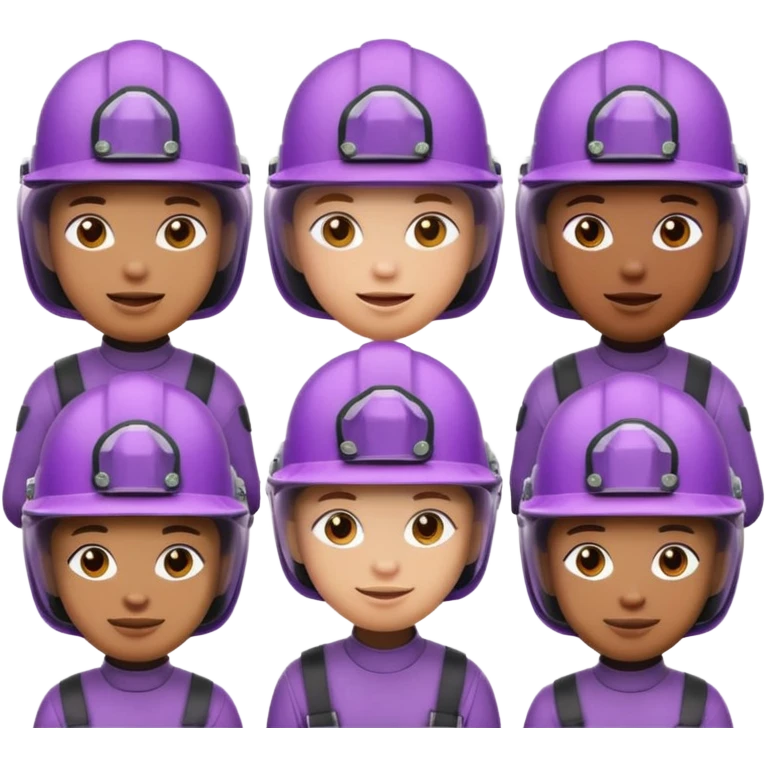 Purple goo emoji face army emoji