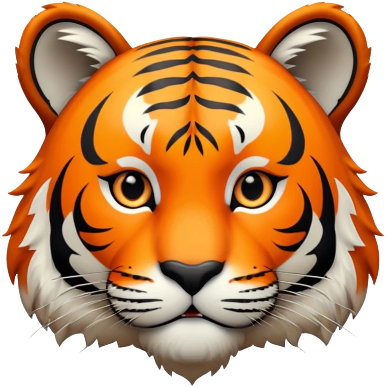 tiger face with friendly expression emoji
