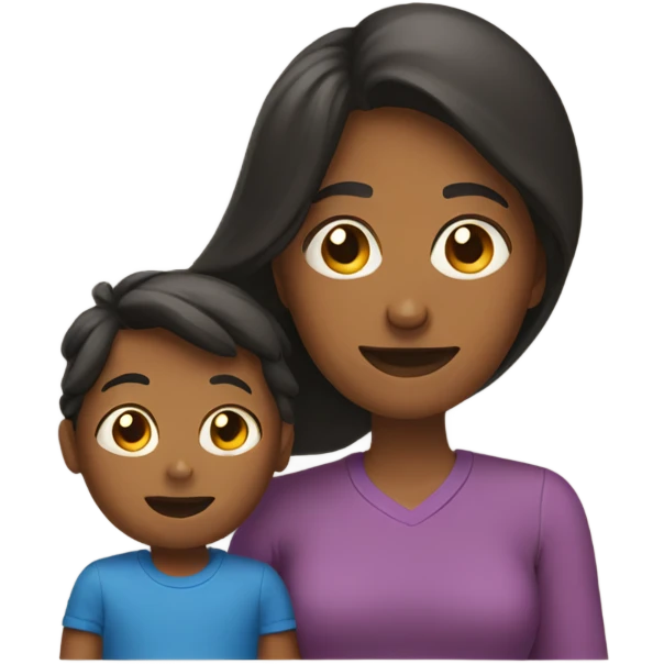 A mother with her boy emoji