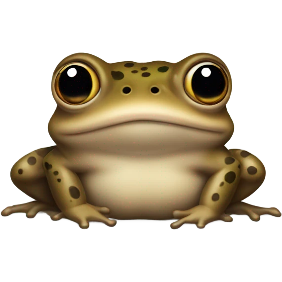 Chubby brown rain frog with no chin emoji