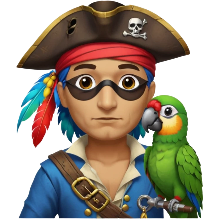 pirate and parrot emoji