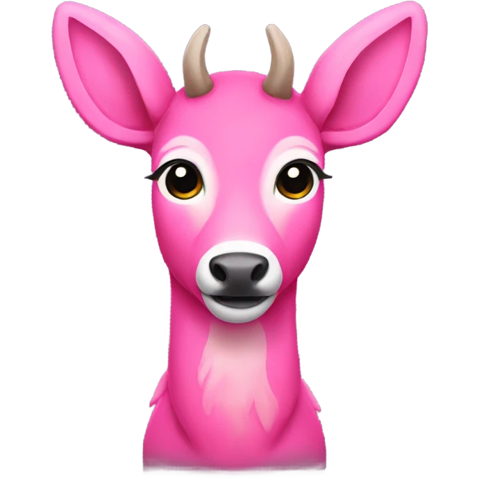 pink deer  emoji