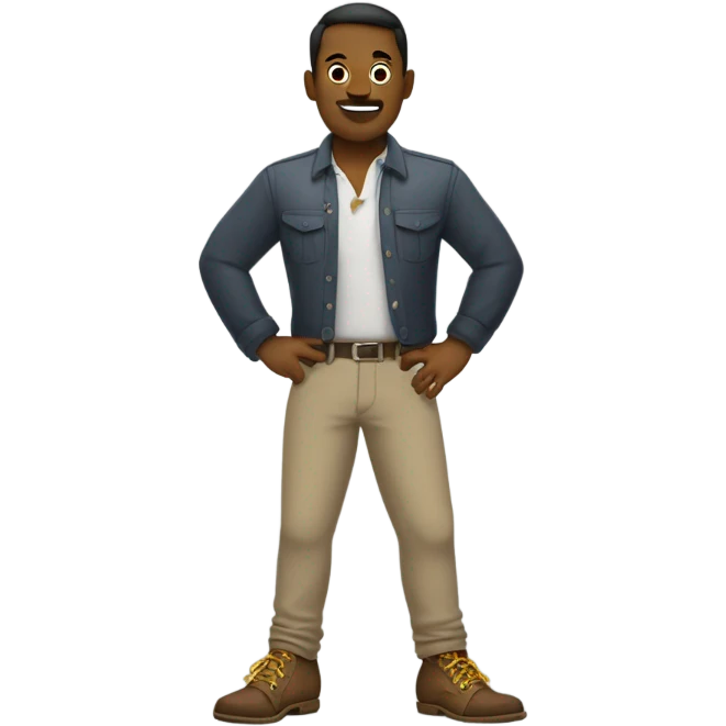 Chancho con zapatos y musculoso emoji