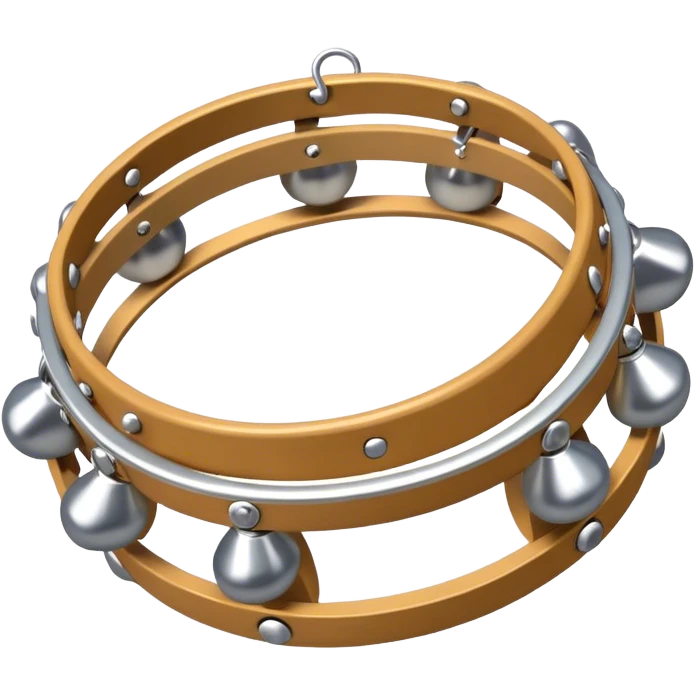 tambourine with bells and jingles  emoji