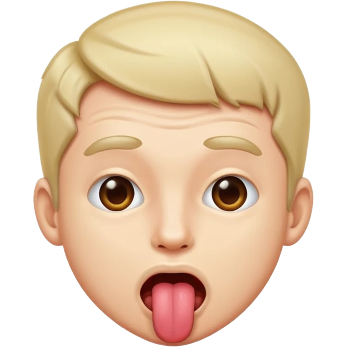 Man sticking tongue out emoji