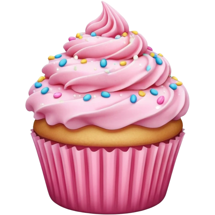 Cupcake with pink icing emoji
