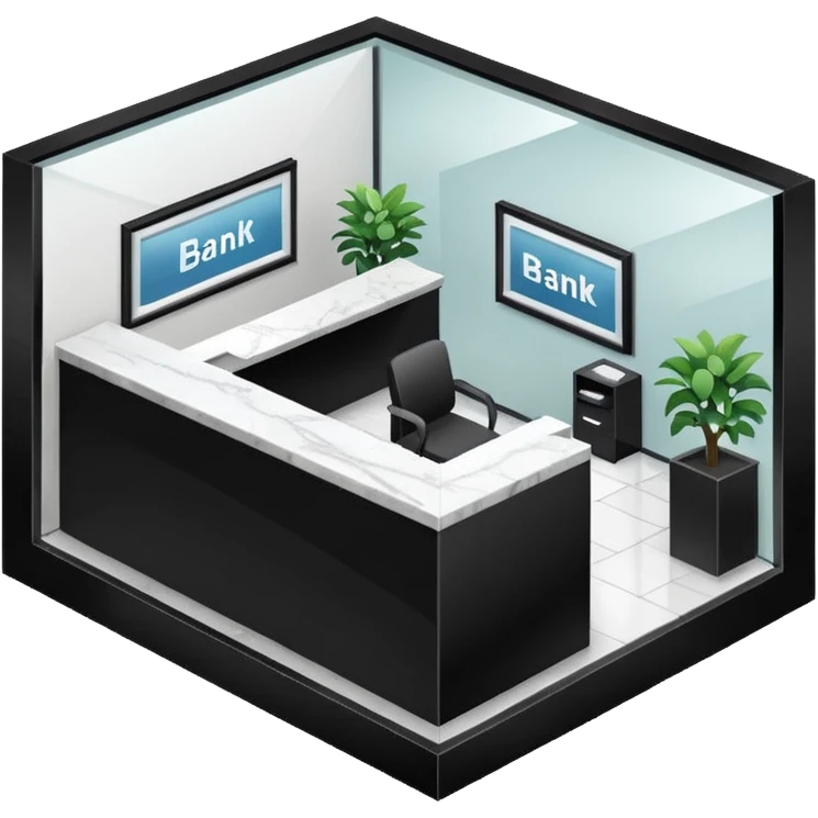 isometric bank emoji
