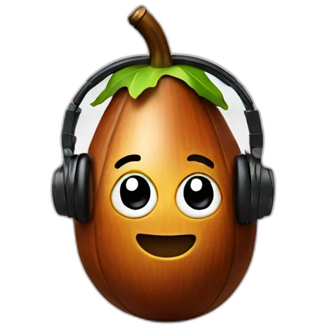 chestnut listening to music emoji