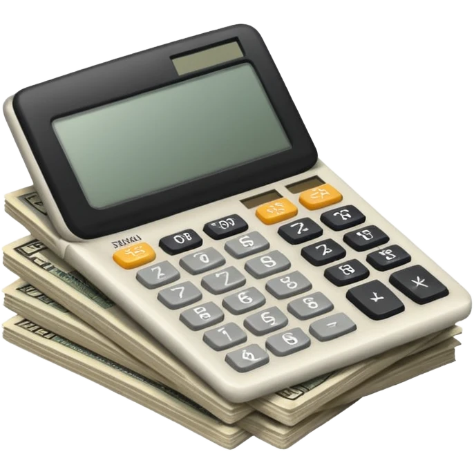 Stack of Bills + Calculator  emoji