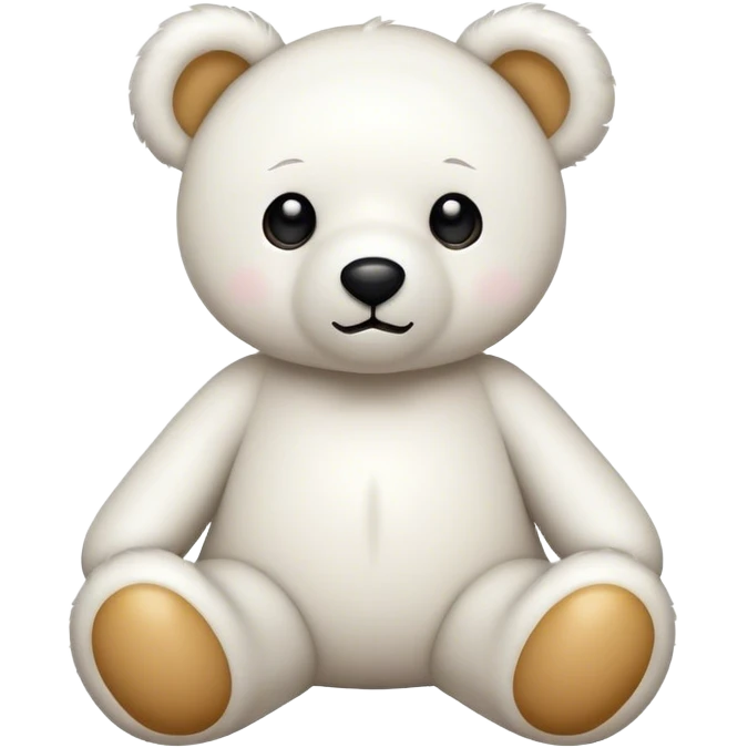 Белая плюшевая мишка emoji