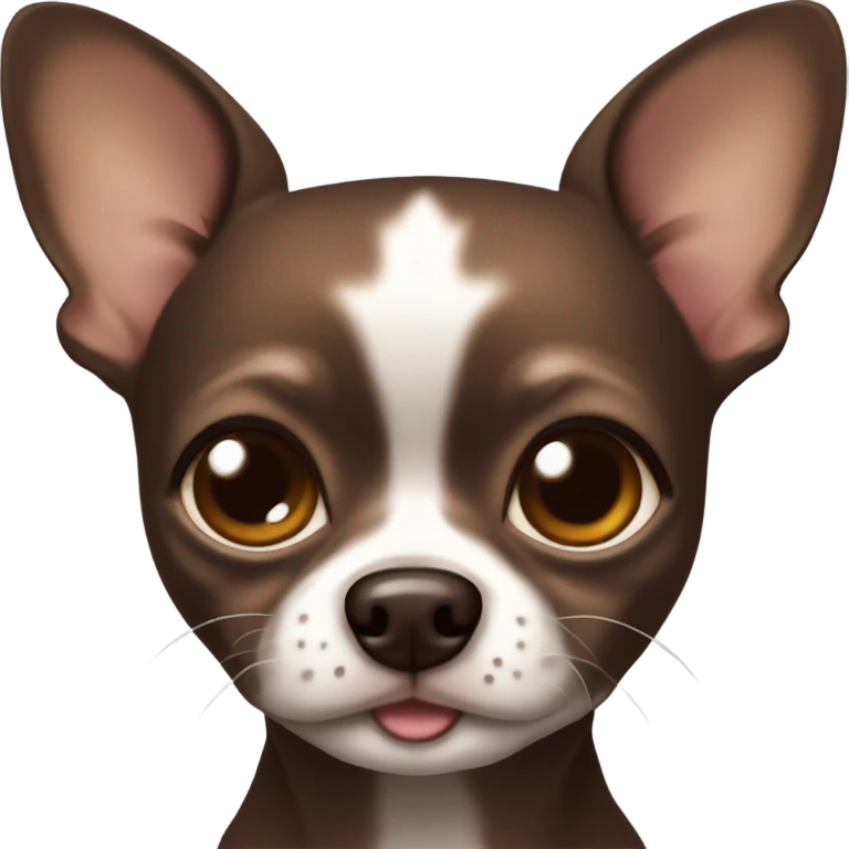￼ dark brown Chihuahua emoji