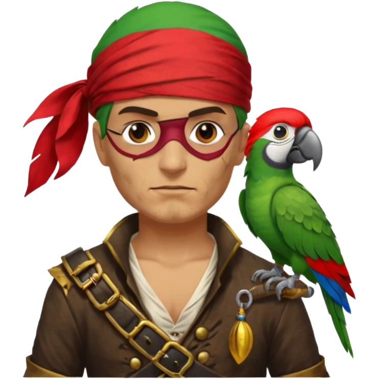 pirate and parrot emoji
