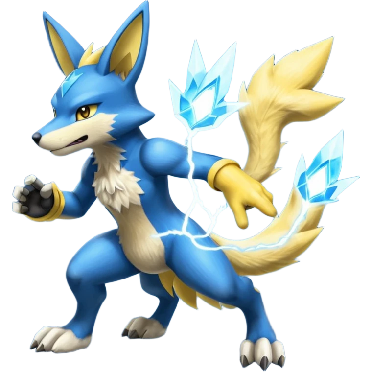 Manectric-Lucario-Zeraora-Lombax-fusion emoji