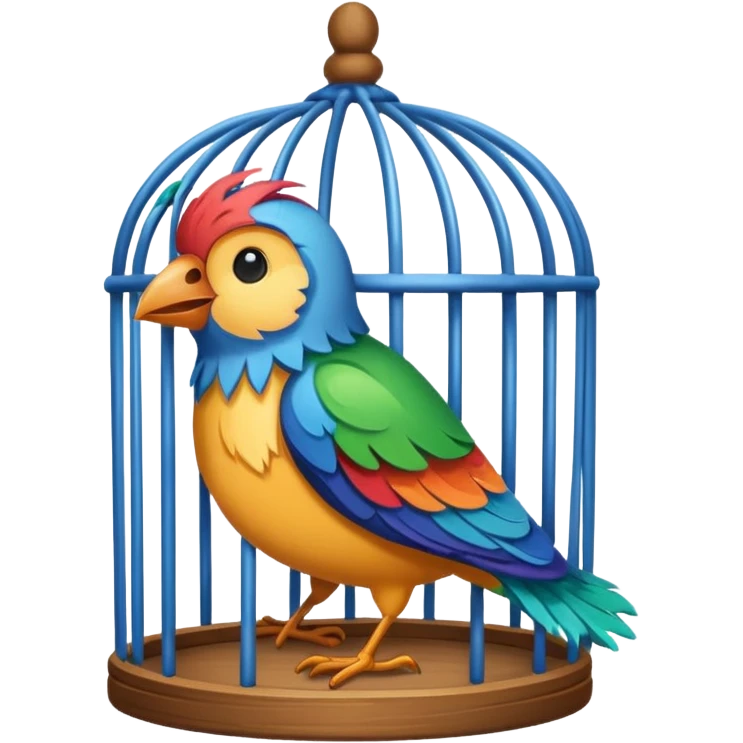  bird in cage emoji