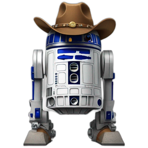 R2D2 with cowboy hat emoji