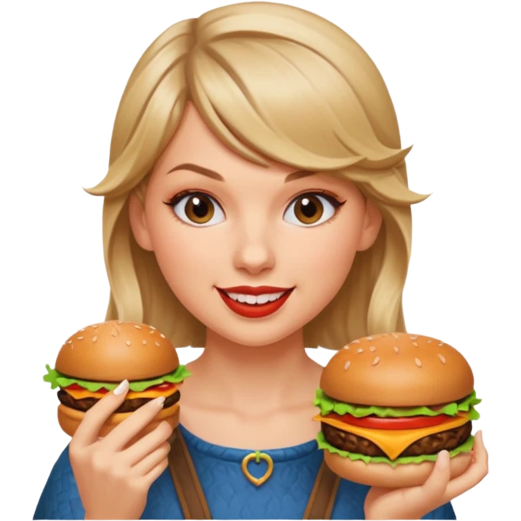 Taylor Swift woman viking eating burger emoji