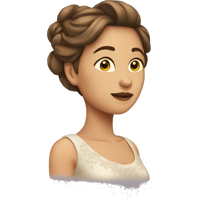 woman in dress looking to the left (side view) emoji