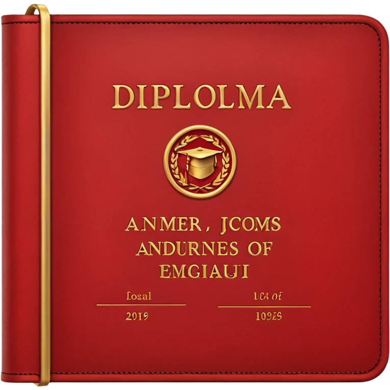 red diploma cover emoji