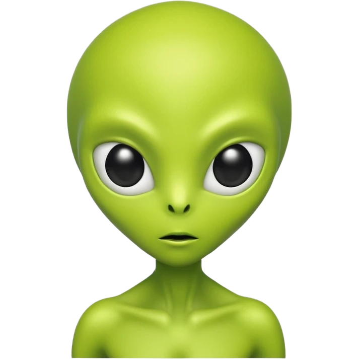 lime green alien emoji
