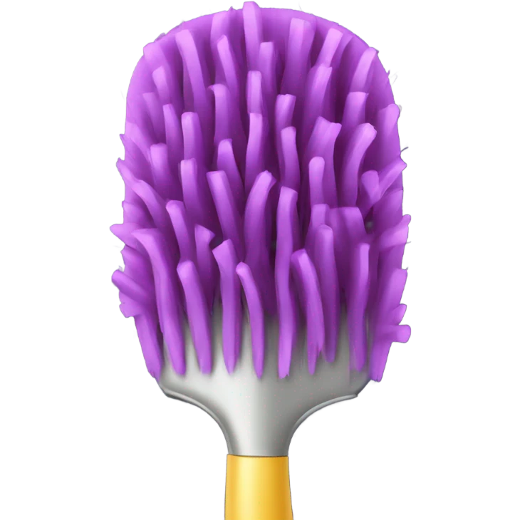 light purple hair brush emoji