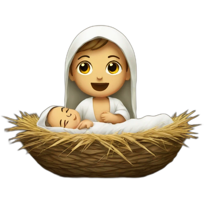 baby jesus in the manger emoji