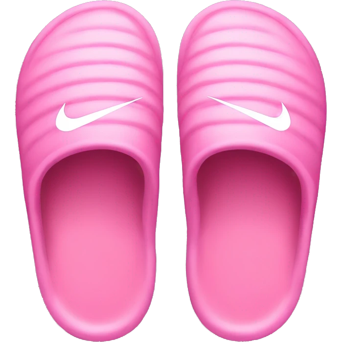 slippers like a big pink nike emoji