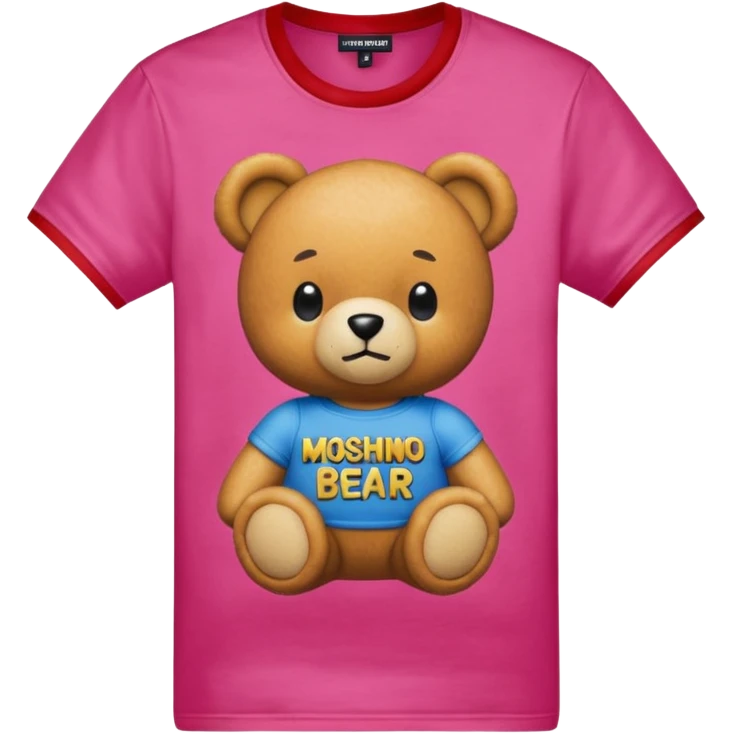Ultra Detailed, Realistic,  Moschino
teddy bear-print T-shirt emoji