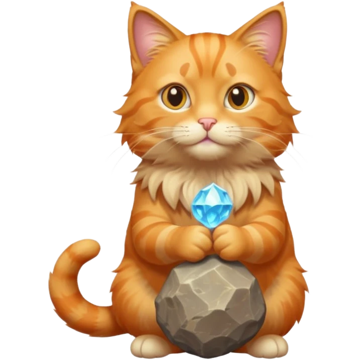 full body of cat with magical stone


 emoji