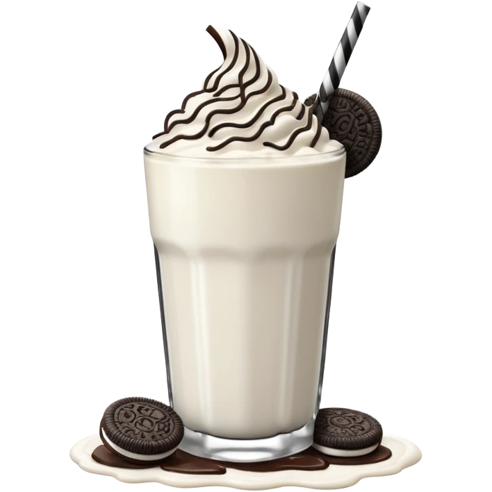 Oreo white smoothie and glaze on top  emoji