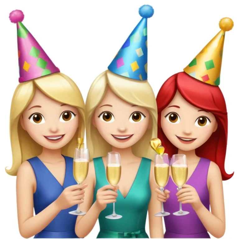 girls celebrating  emoji