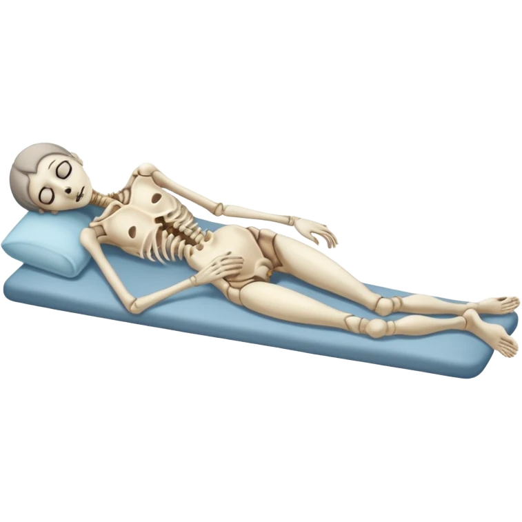 
a full-length human figure, in a lying position, with signs of death emoji