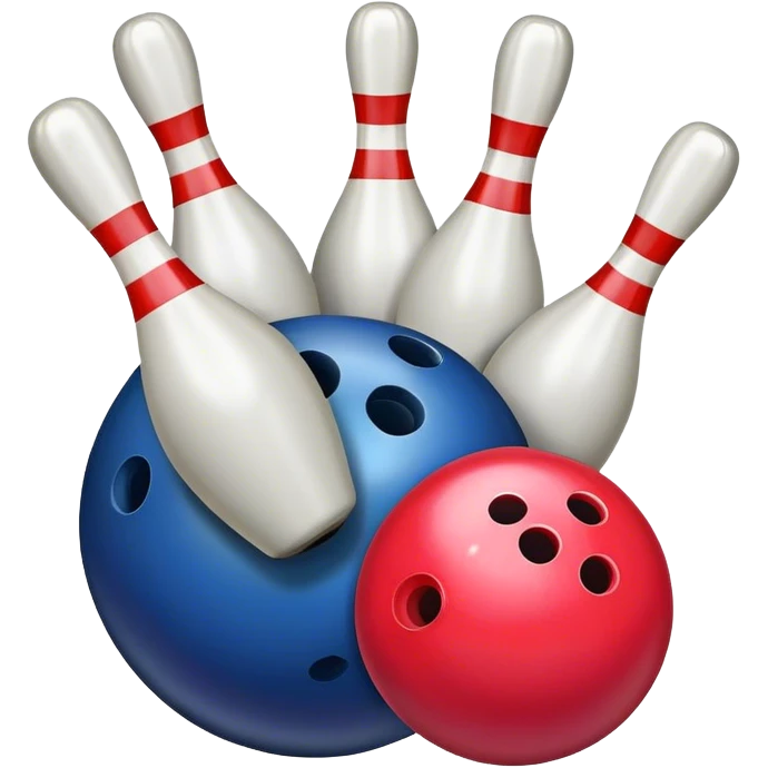 Bowling ball with pins emoji