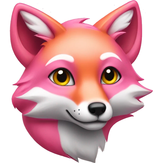 pink colored fox emoji