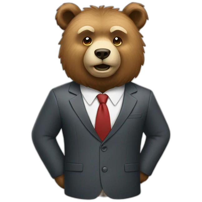 business bear emoji