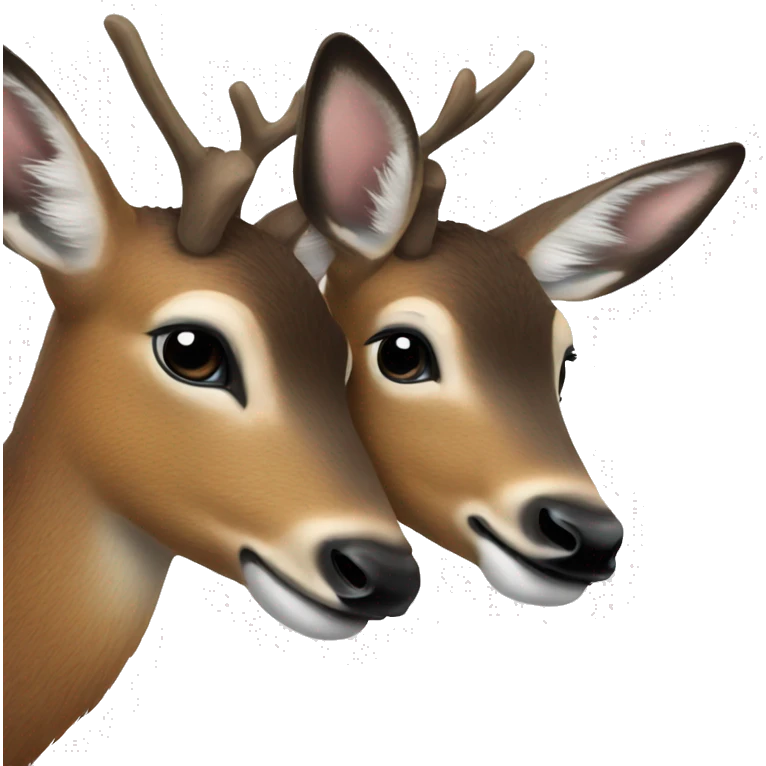 two deers kissing emoji