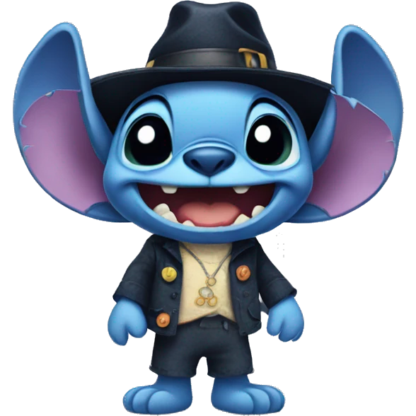 Stitch Disney dressed for Halloween emoji