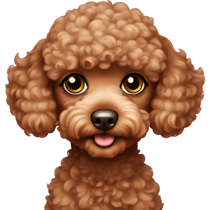 Medium brown Toy Poodle emoji