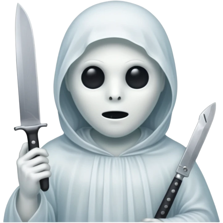 Ghost holding a knife  emoji
