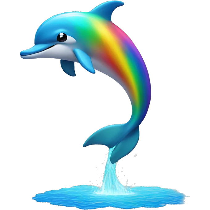 Rainbow dolphin emoji