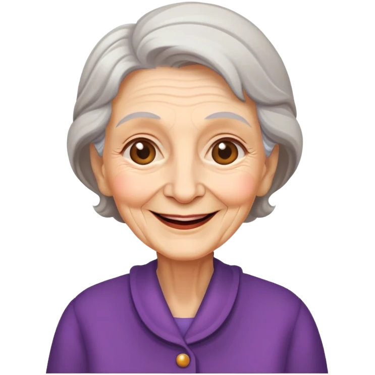 smiling old woman emoji