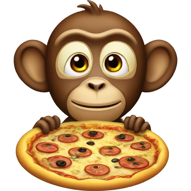 Monkey banana pizza emoji