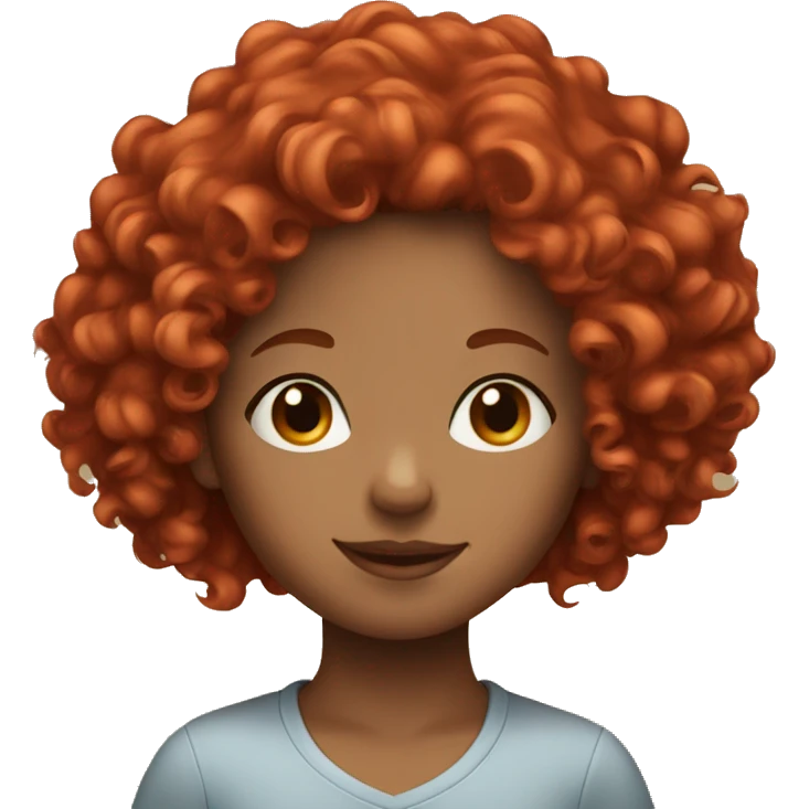 Red curly hair girl emoji